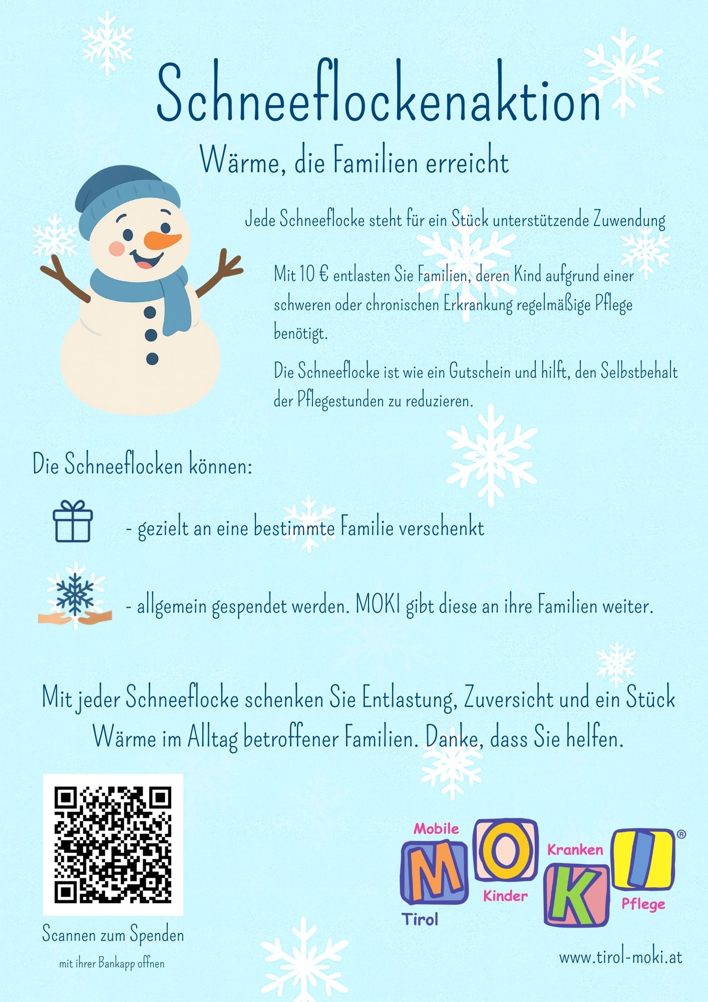 Flyer Schneeflockenaktion 2025